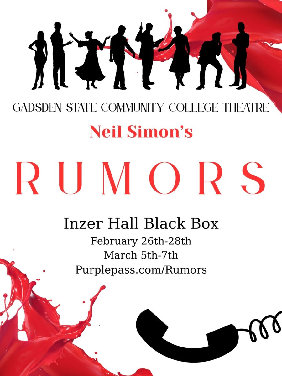 Rumors by Neil Simon, Gadsden State Theatre Spring 2026 Production