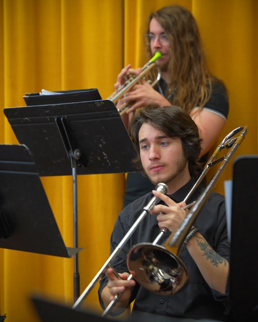 Members of the Show Band practicing 