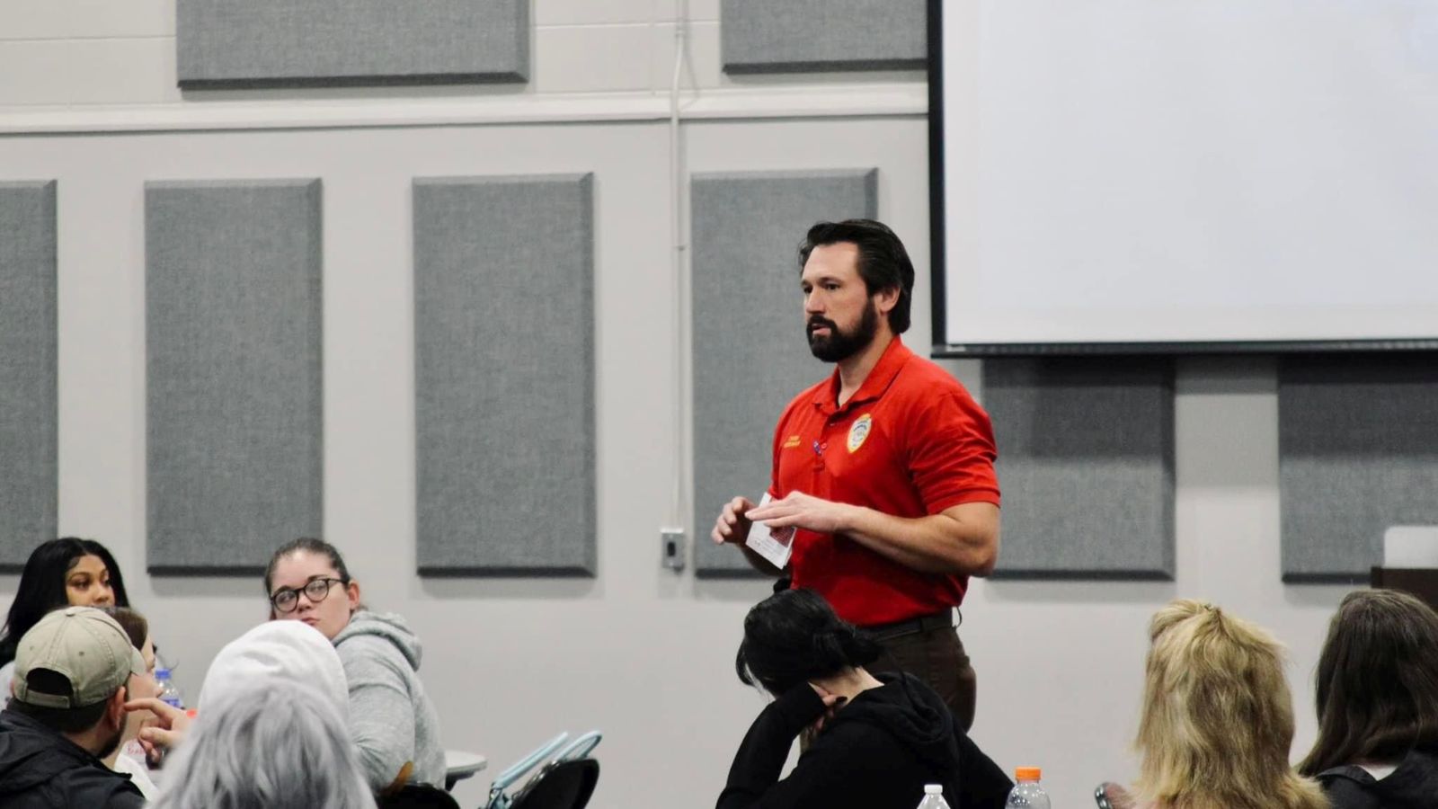 : Gadsden State Chief of Police Jay Freeman teaches a free women’s self-defense class on the Wallace Drive Campus. Community outreach programs and trainings are an important piece of Freeman’s plan to foster collaboration and enhance safety skills.