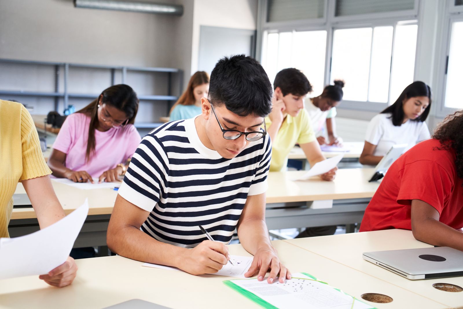 Student studying