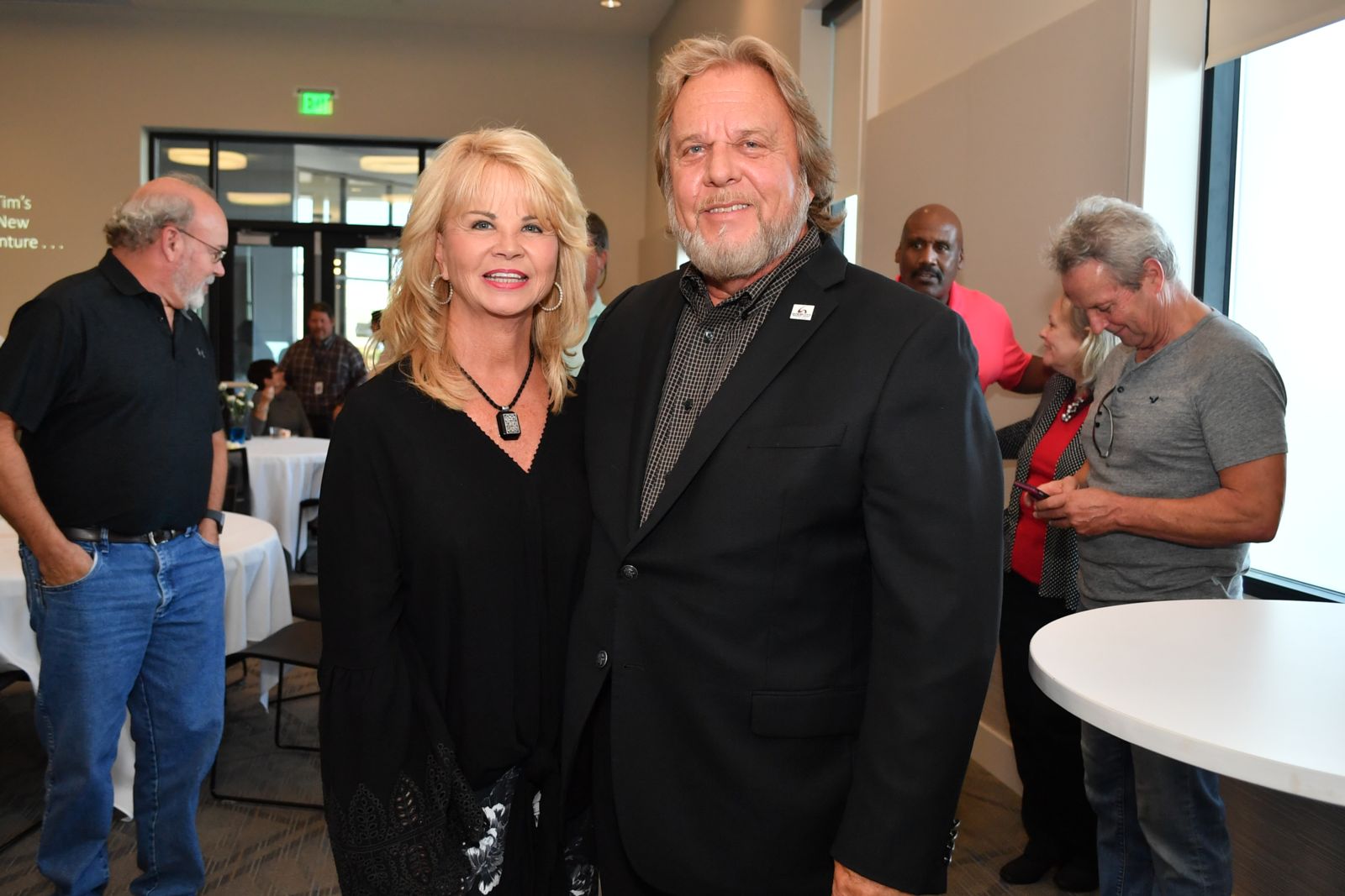 Tim Green stands with his wife, Audrey