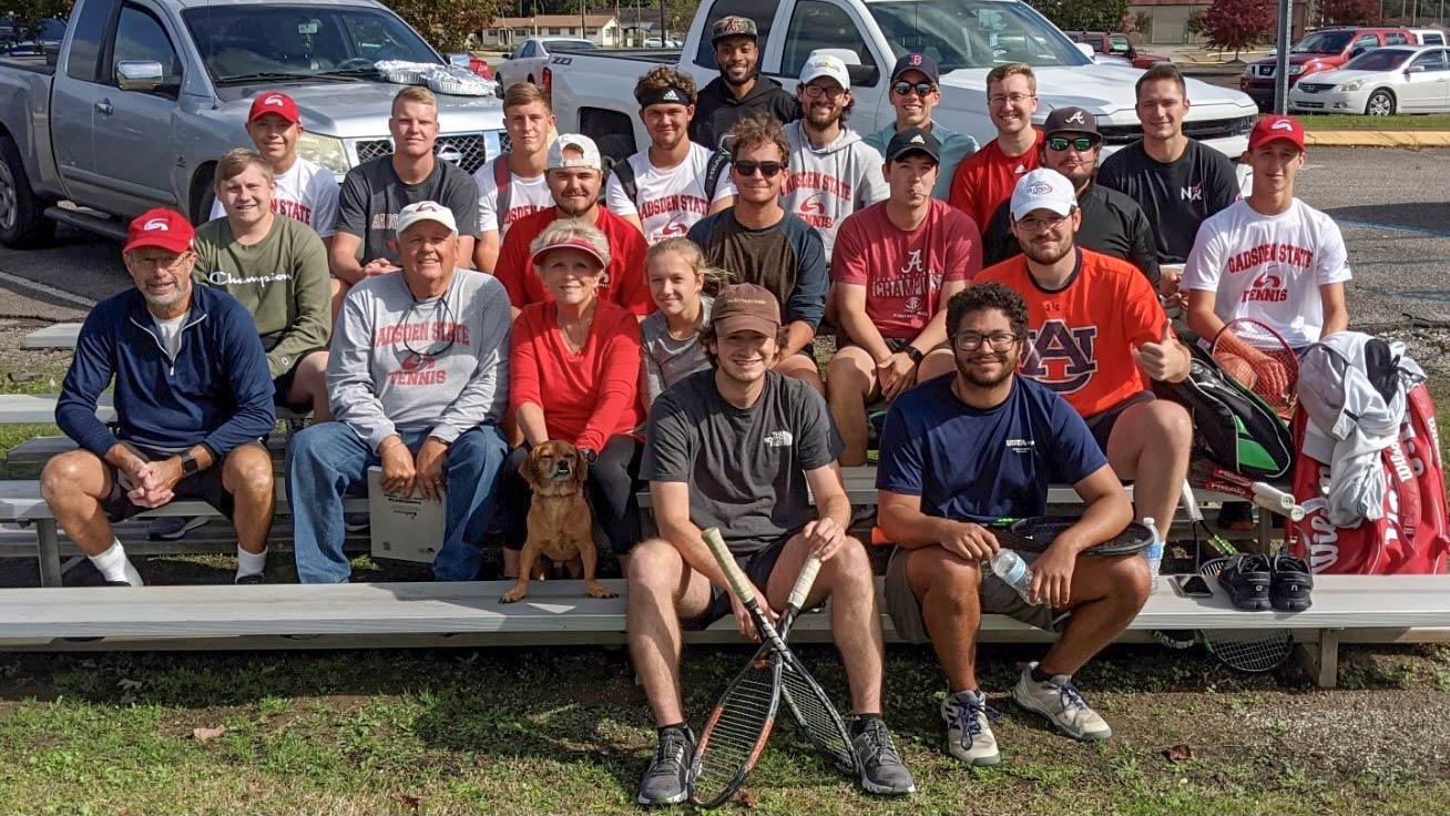 Turnout for the Alumni Tennis Tournament in 2021